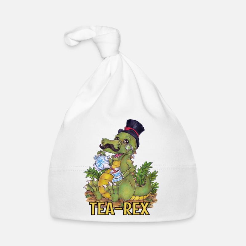 Witziger Tee Rex Wortwitz Hand gezeichnet Dino Baby Bio-Mütze