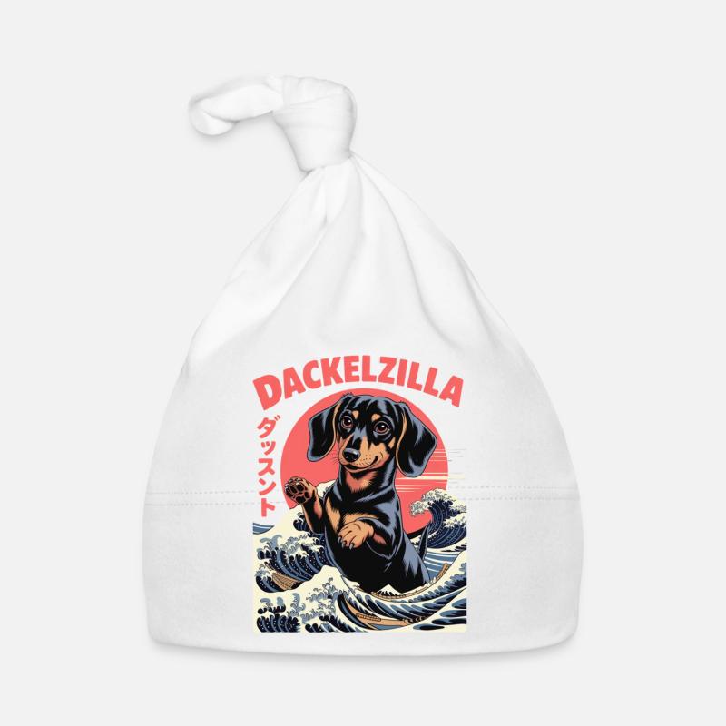 Dackelzilla Wellenkaiju Bonnet bio Bébé