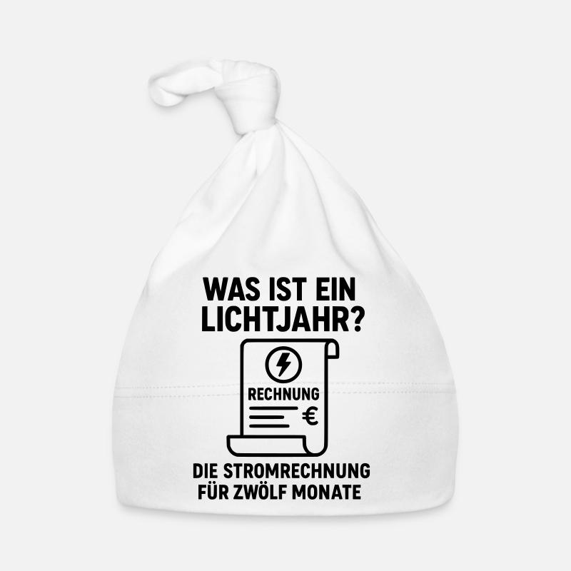 stromrechnung lichtjahr witz Baby Bio-Mütze
