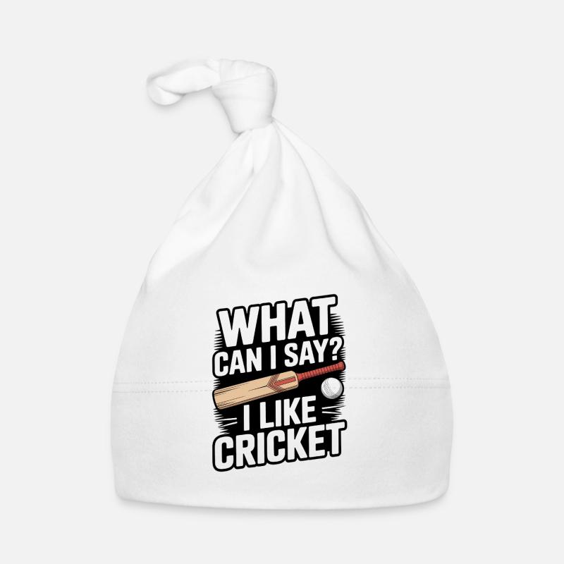 Funny Cricket Saying Vintage Cricket Game Organic Baby Cap
