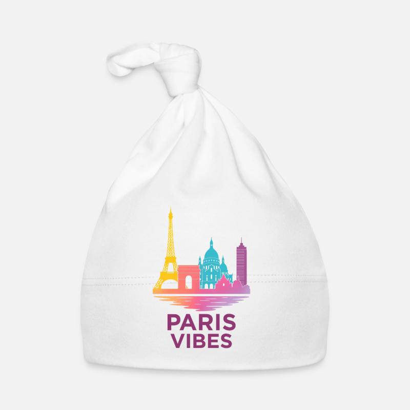 Silhouette de gradient de Paris Vibes Bonnet bio Bébé