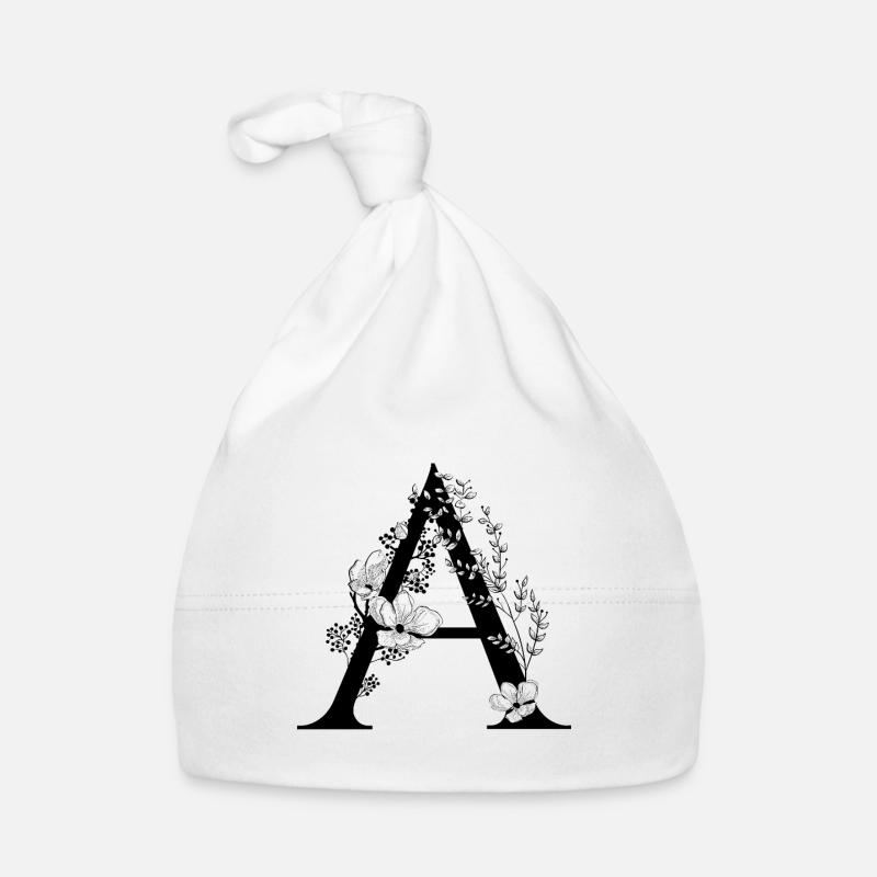 alphabet A Organic Baby Cap