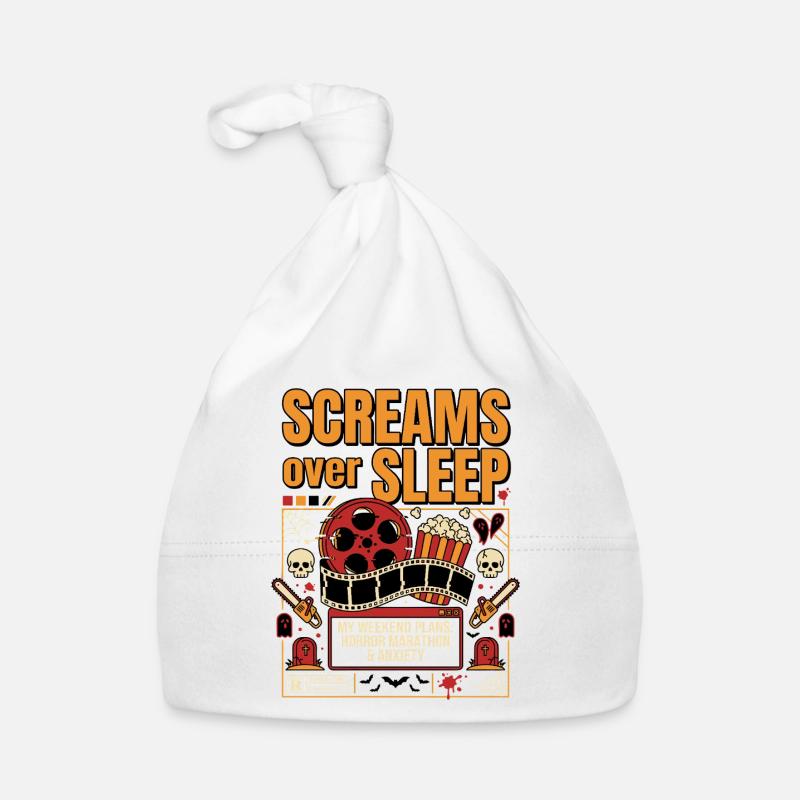 Screams About Sleep – Horror Marathon Organic Baby Cap