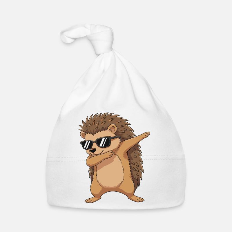 Dessin animé de lunettes de soleil hérisson à appliquer Bonnet bio Bébé