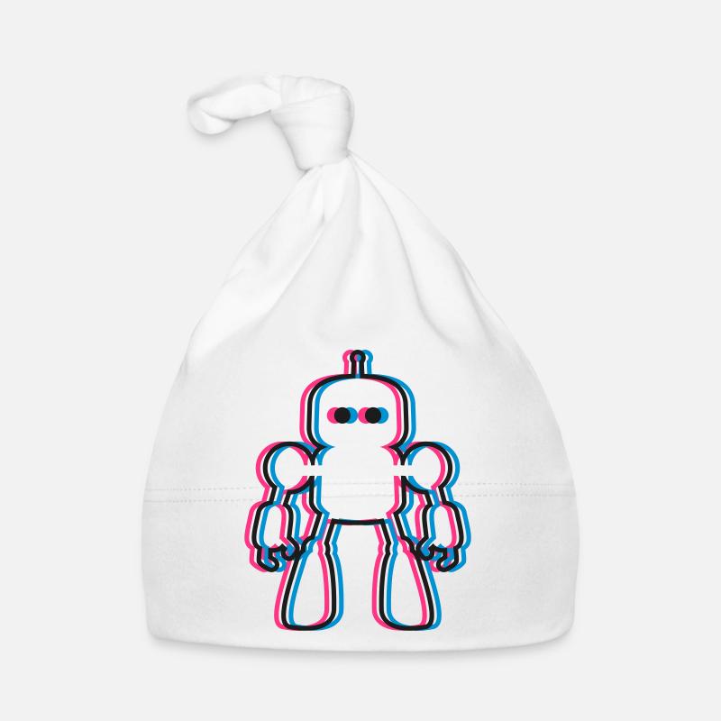 Roboter 3D Effekt KI Sci-Fi  Baby Bio-Mütze