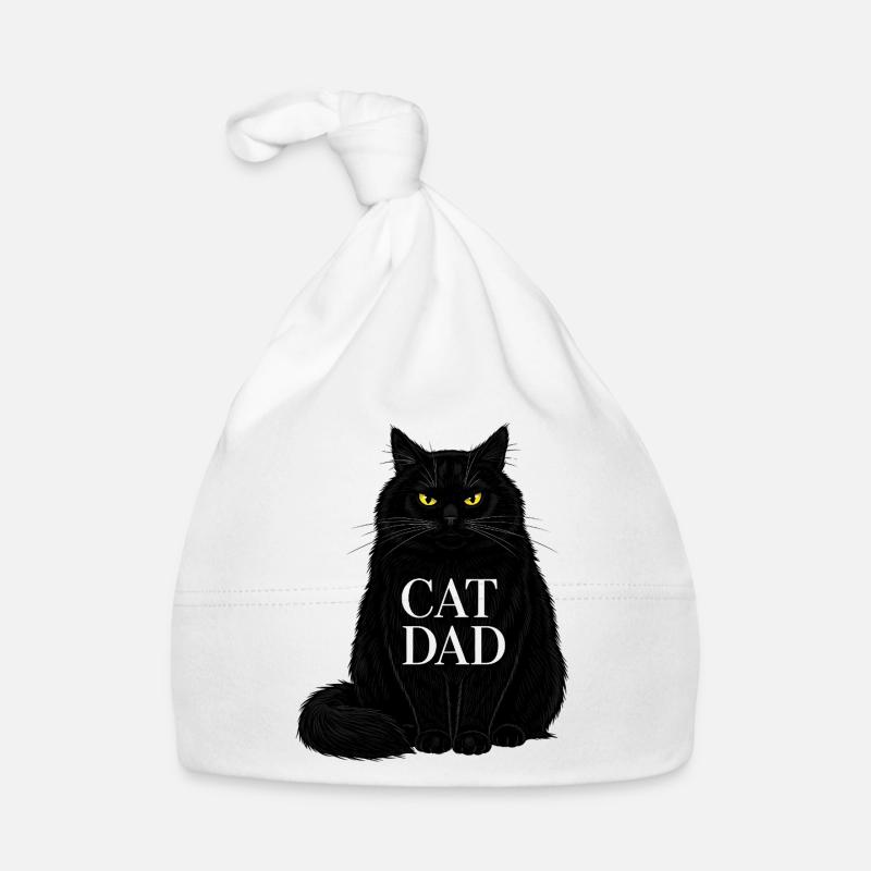Cat Dad - Design d’illustration de chat noir Bonnet bio Bébé