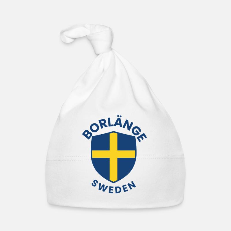 Borlänge-Schild: Schwedisches Flaggendesign Baby Bio-Mütze