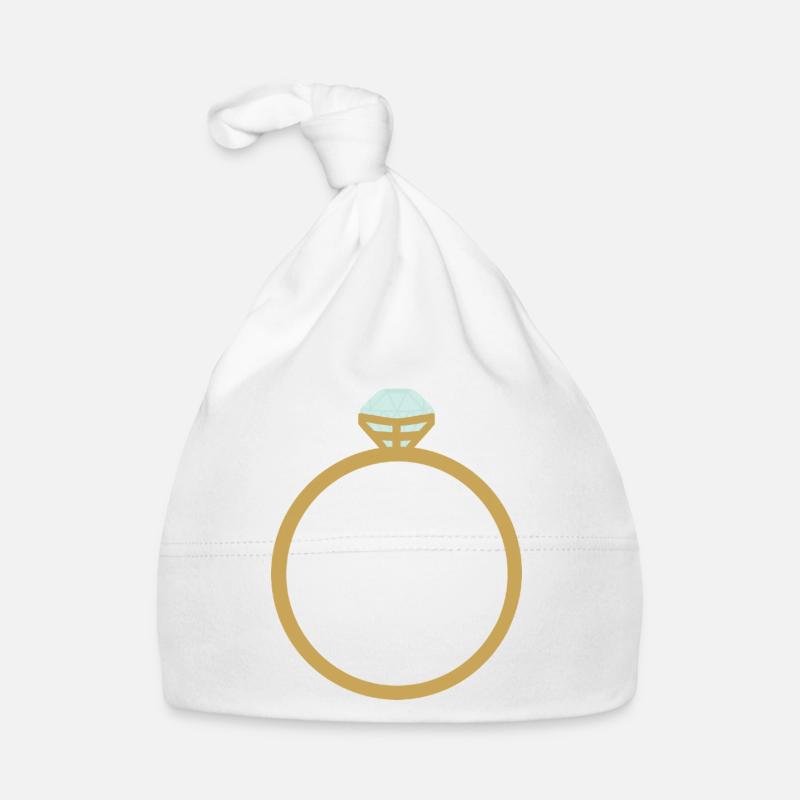 Goldring-Ikone mit Diamant Baby Bio-Mütze