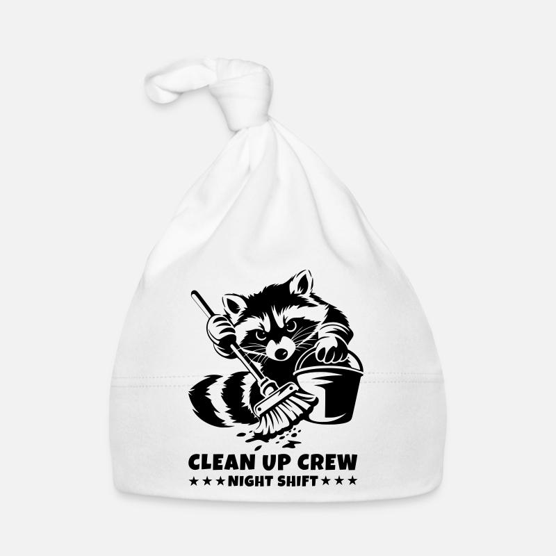 Clean Up Crew – Night Shift Waschbär Baby Bio-Mütze