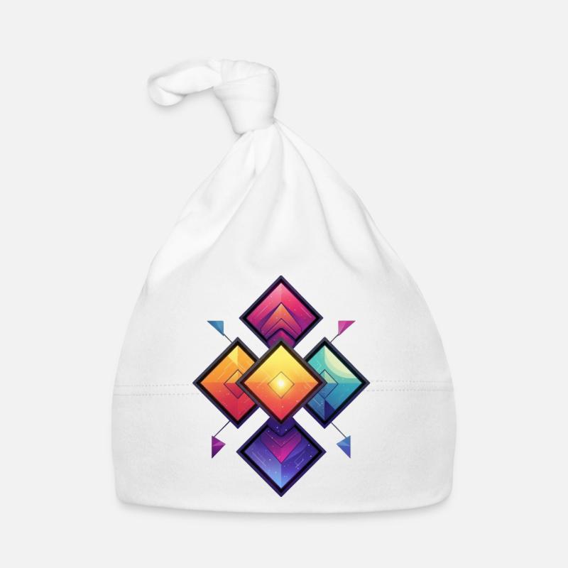Regenbogen Diamant Kaleido Baby Bio-Mütze
