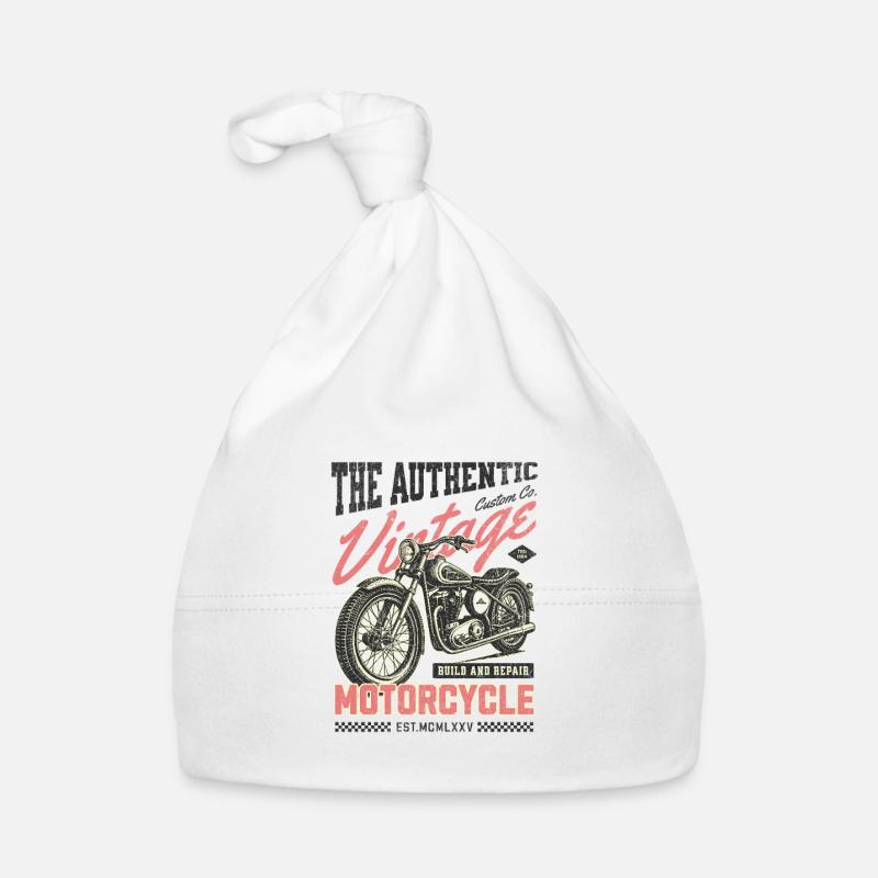 Authentic Vintage Motorcycle Organic Baby Cap