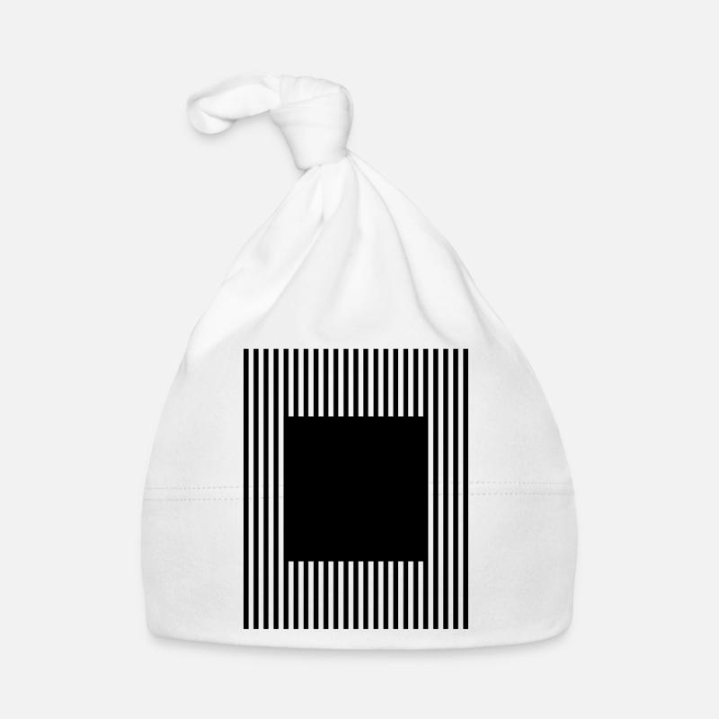 squares and lines design  Organic Baby Cap