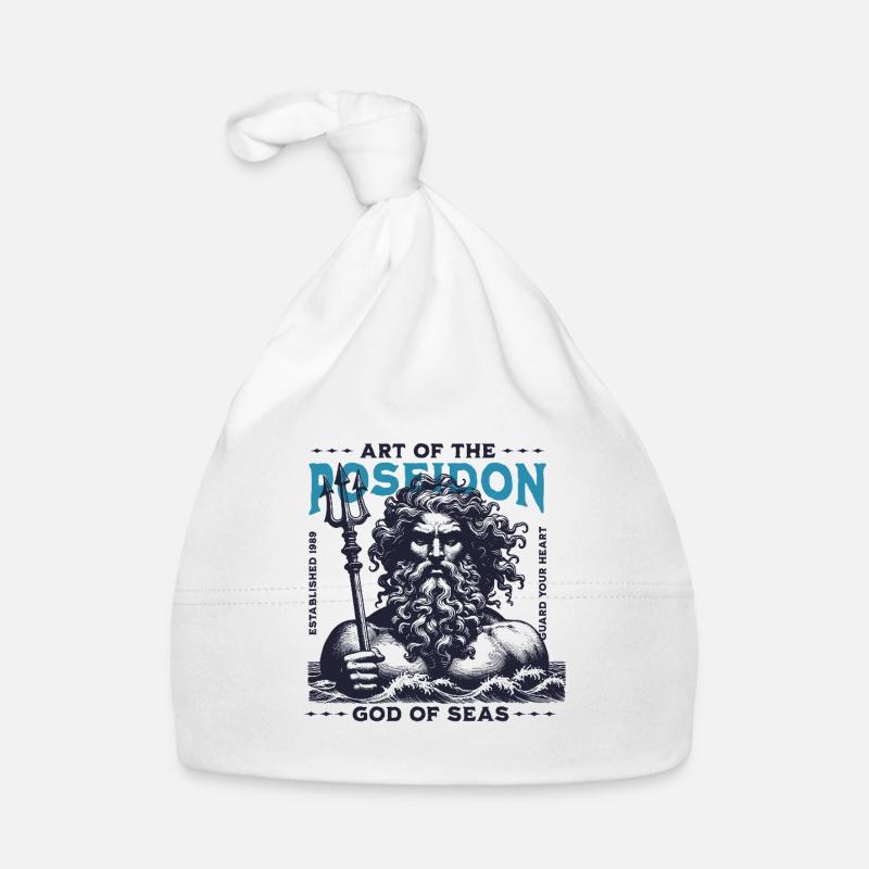 Poséidon Dieu de la mer Bonnet bio Bébé