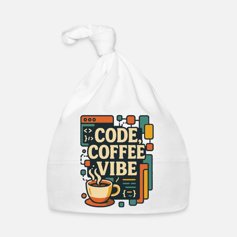 Code Coffee Vibe – Lustiges Programmer T-Shirt Baby Bio-Mütze