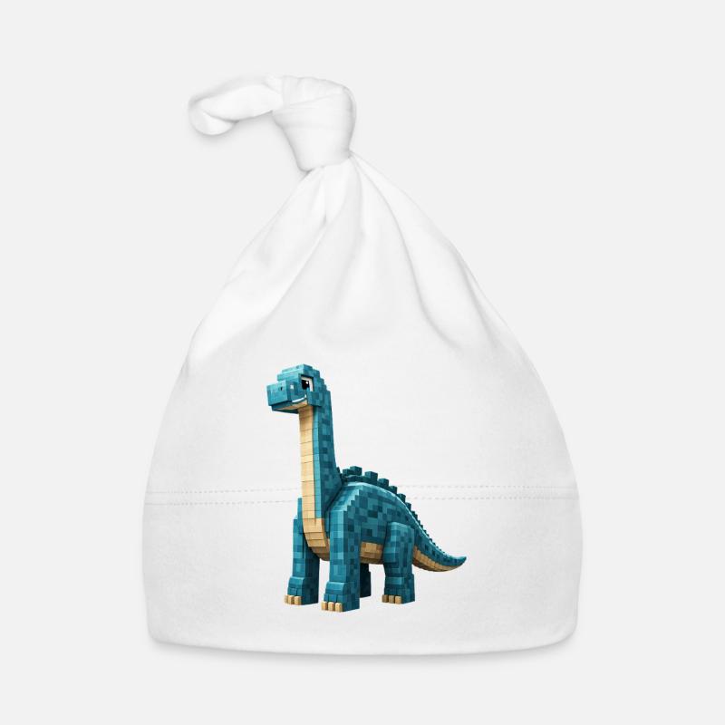 Pixel Brontosaurus Baby Bio-Mütze