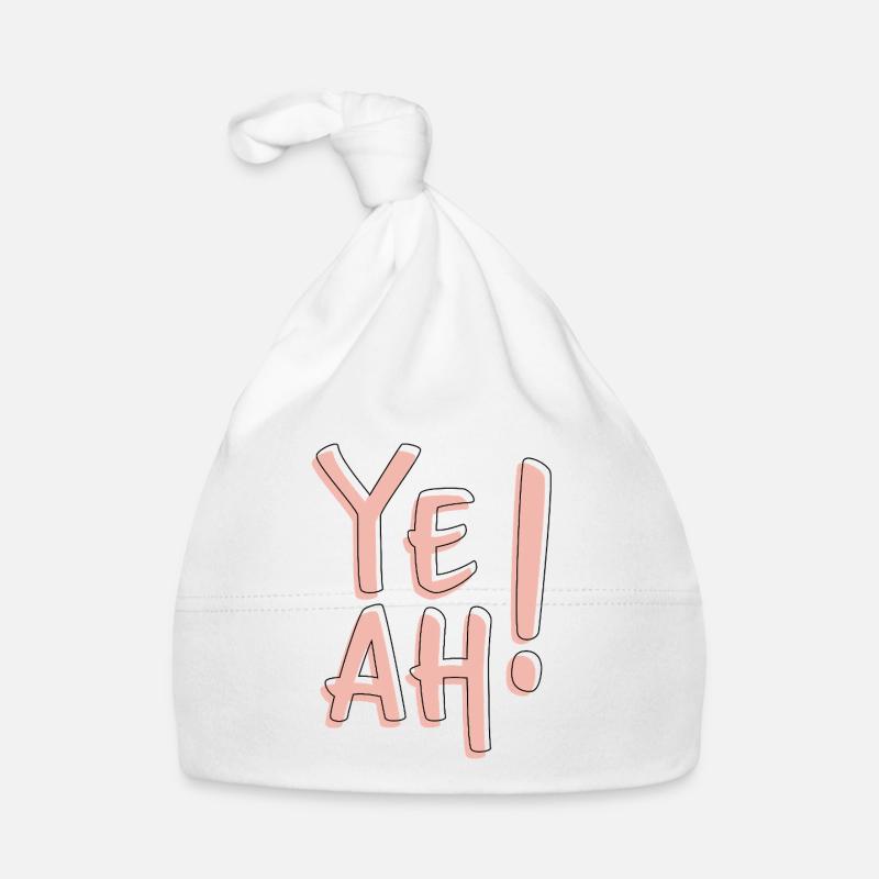 Yeah Bold Typography Fun Statement Aesthetic  Baby Bio-Mütze