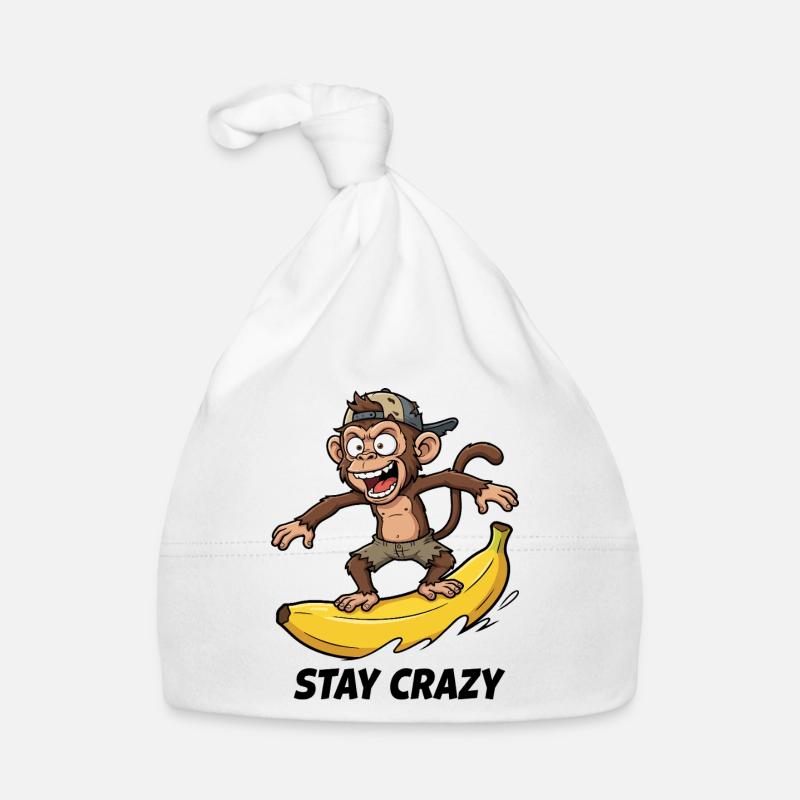 Le singe surfeur de bananes Bonnet bio Bébé