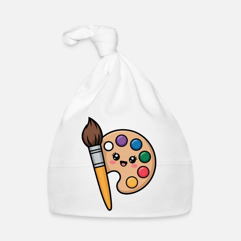 Painter Brush and Paint Palette Organic Baby Cap