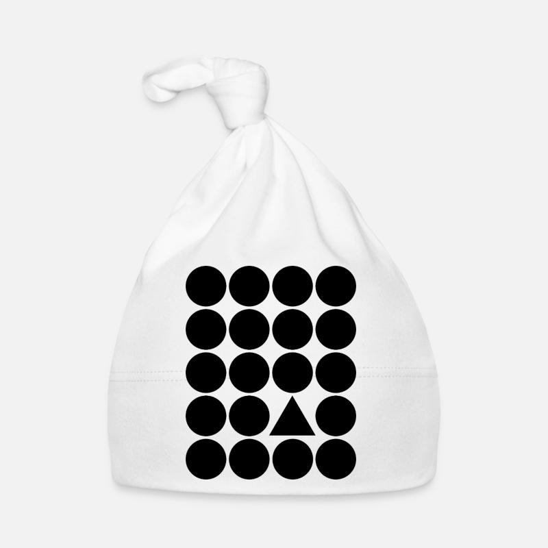 Geometric Grid Triangle Accent T-Shirt Organic Baby Cap