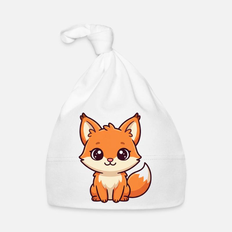Cuddly Fox Kawaii Illustration Organic Baby Cap