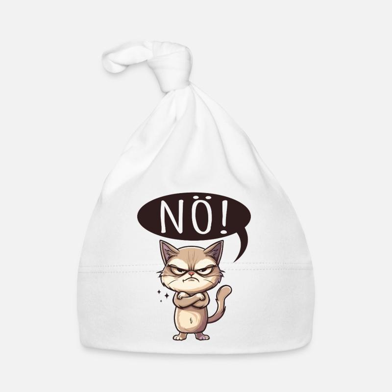 Quelque chose comme non - le chat dit non Bonnet bio Bébé