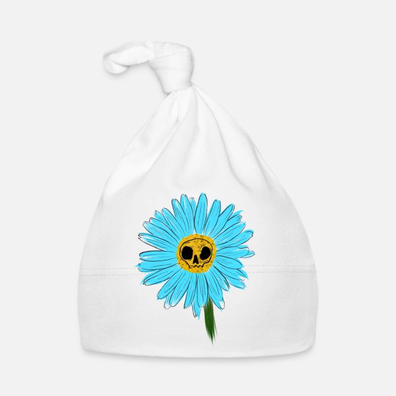 Blue Daisy Baby Bio-Mütze