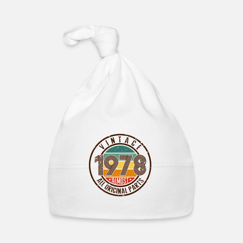 vintage 1978 - Bonnet bio Bébé - blanc