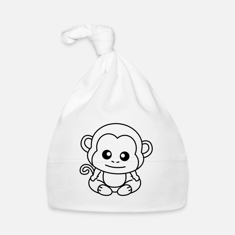 Singe Comic Animal Bonnet bio Bébé