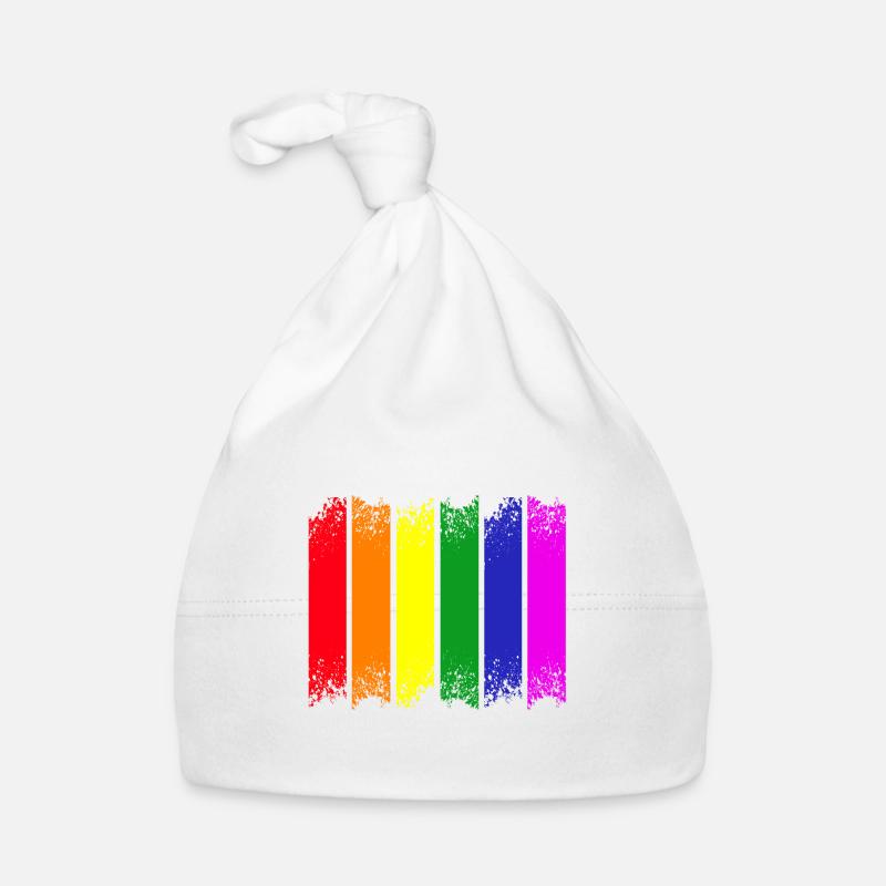 Rainbow Stripes Pride Organic Baby Cap