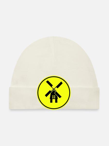 Windmill Ivon Silhouette - Organic Baby Cap - white - Front