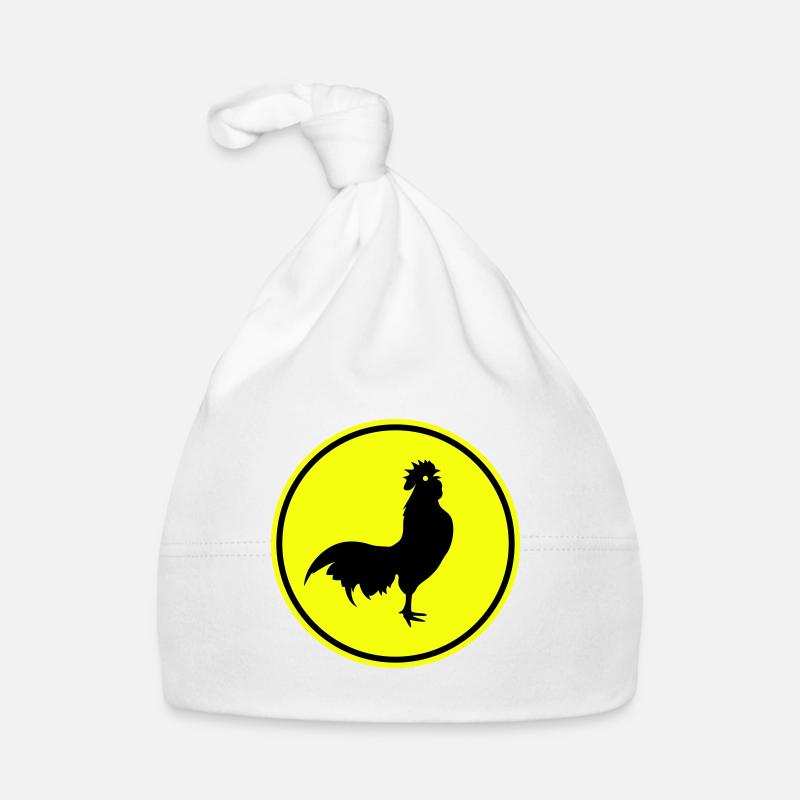 Silhouette d’animal coq Bonnet bio Bébé