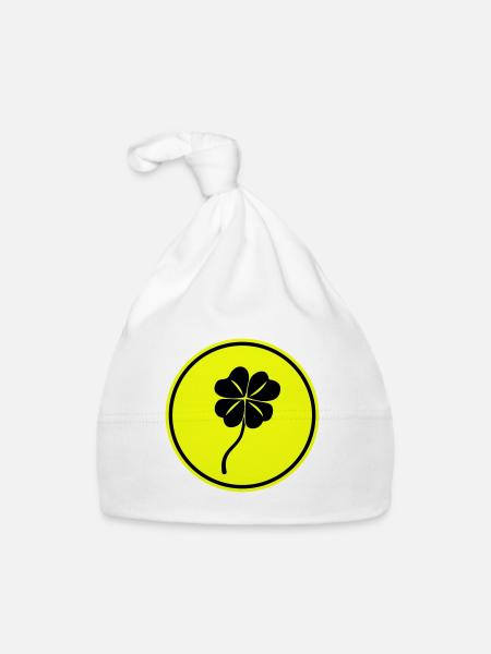 La chance de Cloverleaf - Bonnet bio Bébé - blanc - Devant