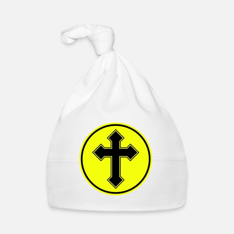 Symbole de croix Bonnet bio Bébé