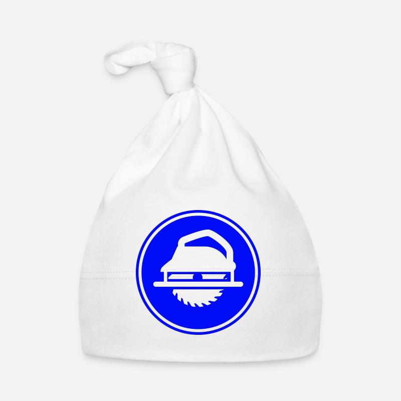 Silhouette du symbole de la scie circulaire à la main Bonnet bio Bébé