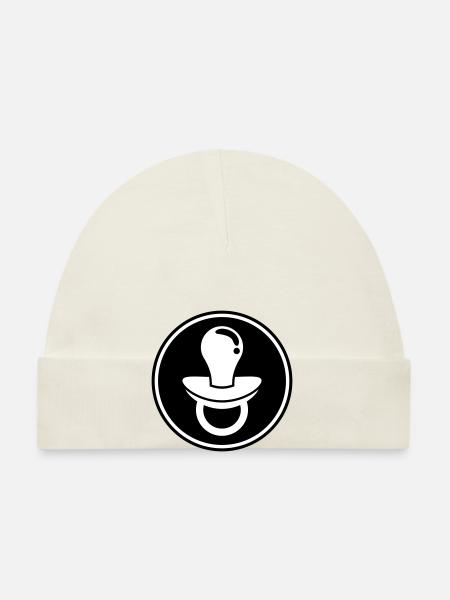 Pacifier Icon Icon - Organic Baby Cap - white - Front