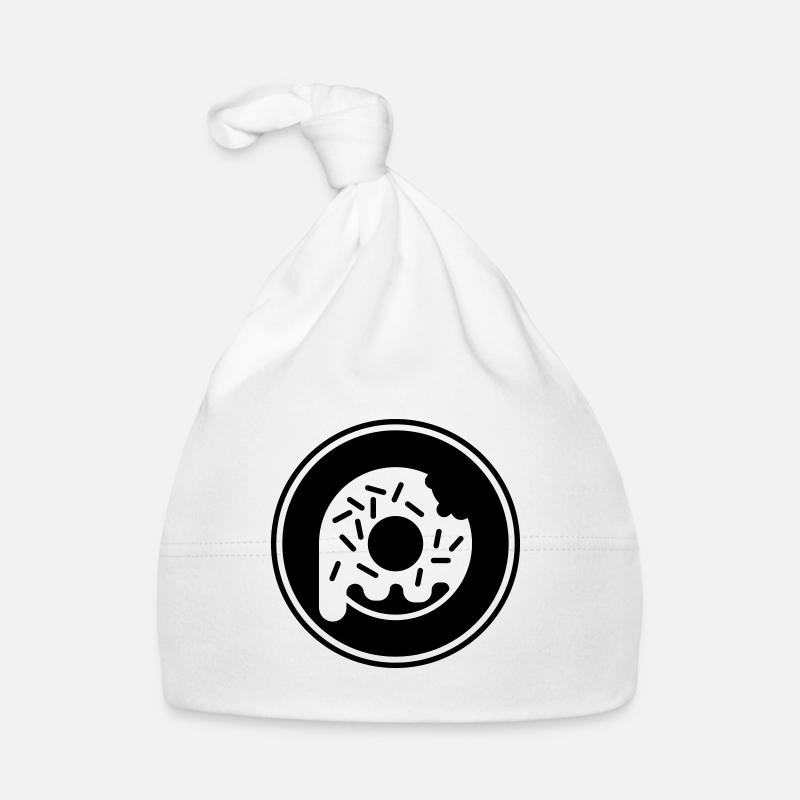 Eating donut Organic Baby Cap