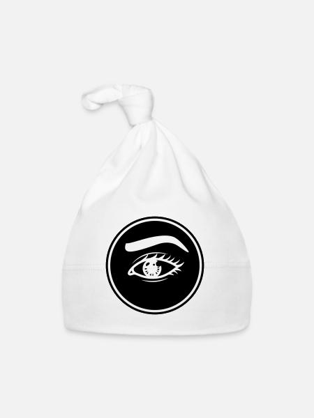 Symbole de l’œil - Bonnet bio Bébé - blanc - Devant