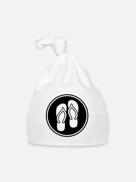 Flip-flops icon - Organic Baby Cap - white - Front