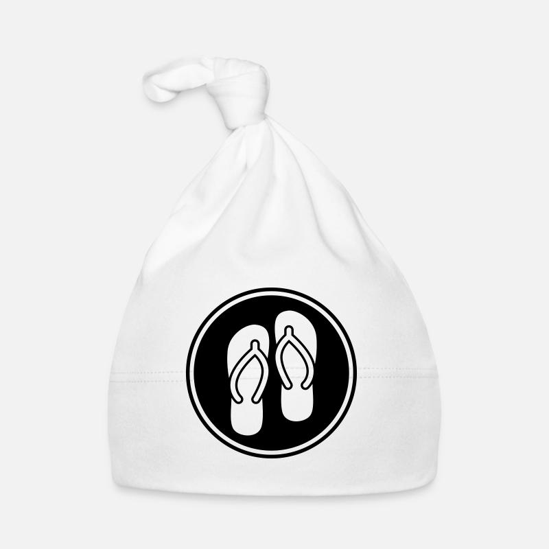 Icône de tongs - Bonnet bio Bébé - blanc