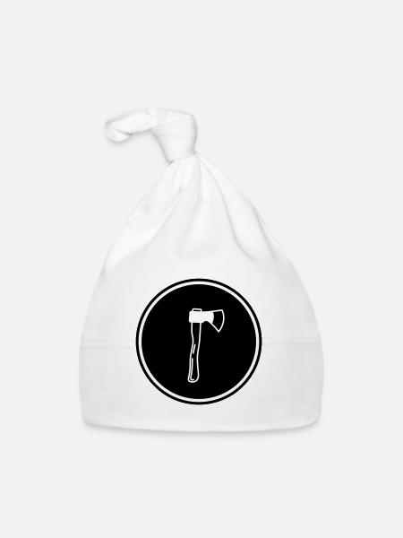 Axt Symbol - Baby Bio-Mütze - Weiß - Vorne