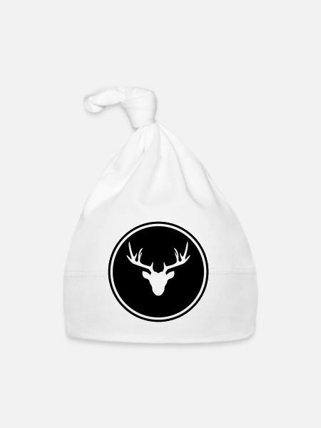 Deer deer icon - Organic Baby Cap - white - Front