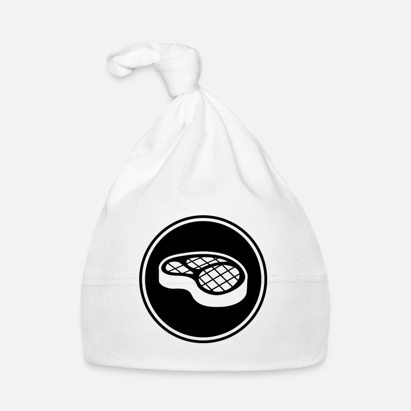 Meat steak symbol Organic Baby Cap