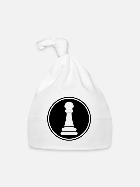 Bishop pawn chess piece - Organic Baby Cap - white - Front