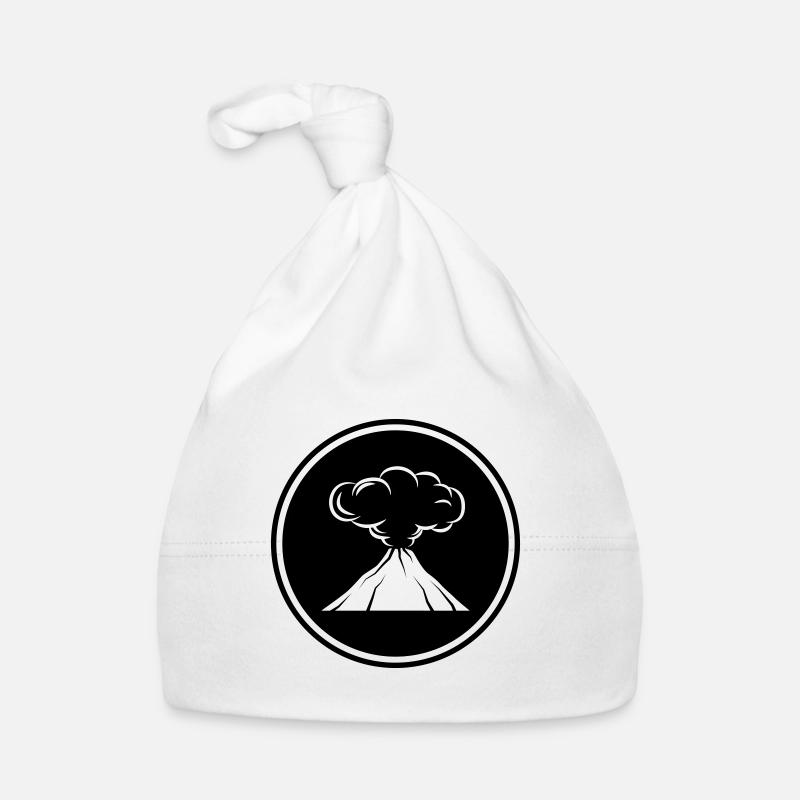 volcano icon symbol Organic Baby Cap