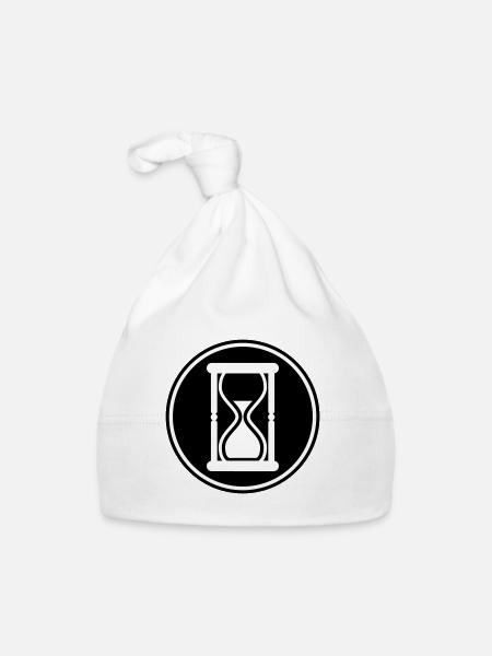 Sanduhr Symbol - Baby Bio-Mütze - Weiß - Vorne
