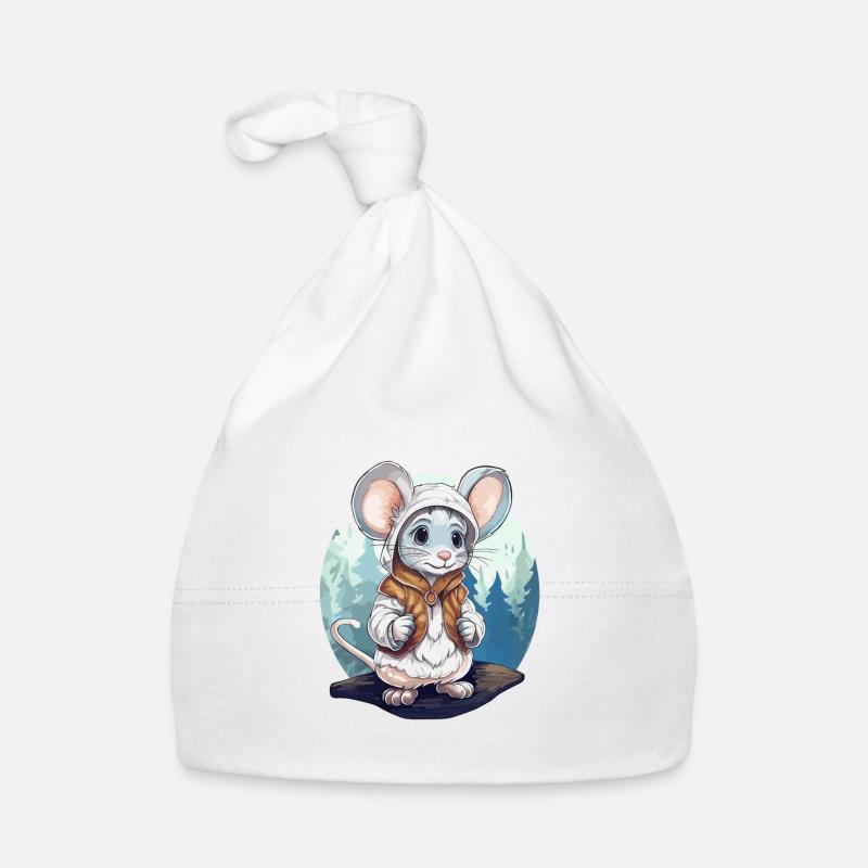 Petite souris errante mignonne Bonnet bio Bébé