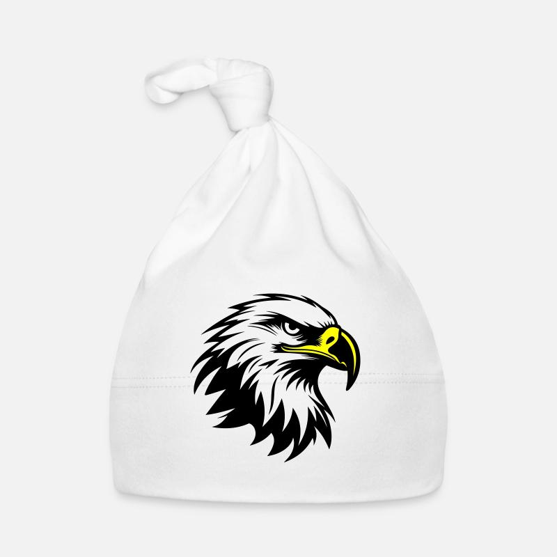 Silhouette de tête d’aigle Bonnet bio Bébé