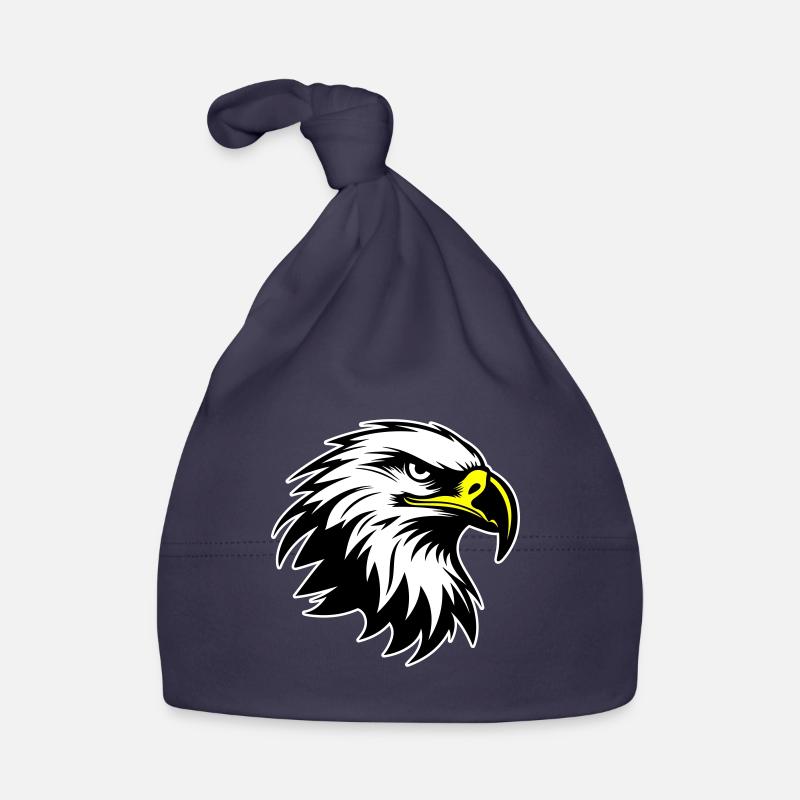 Eagle Head Silhouette Organic Baby Cap