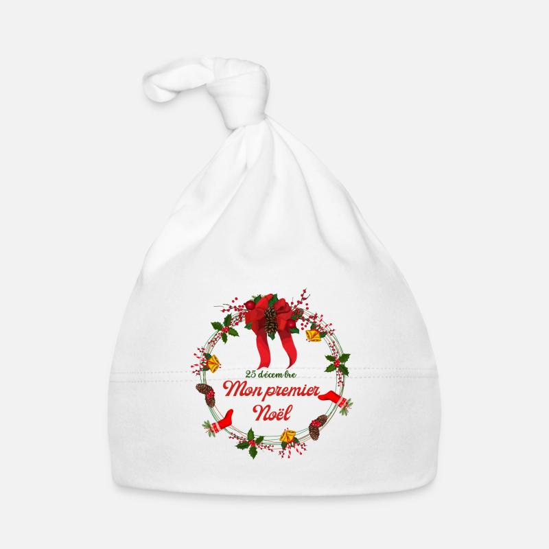 1er Noël de Bébé Bonnet bio Bébé