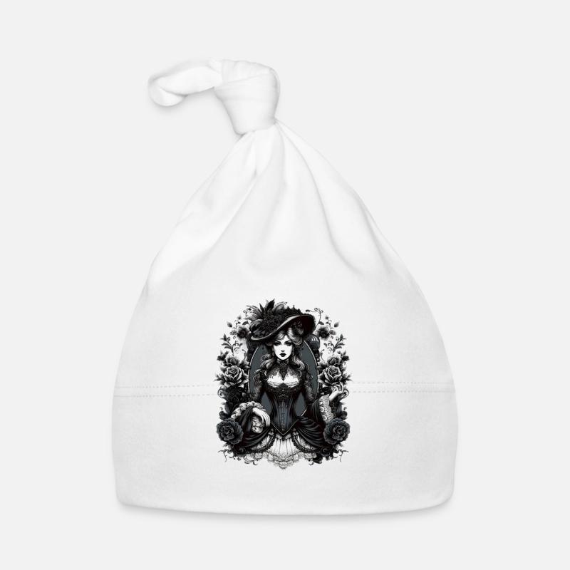 Beauté victorienne : l’élégance en noir et blanc Bonnet bio Bébé